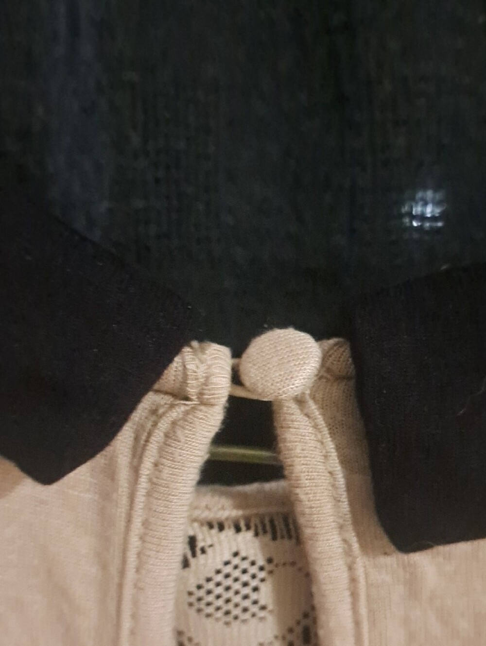 Atmosphere Cream Lace Top with Black Peter Pan Collar - Picture 8 of 8